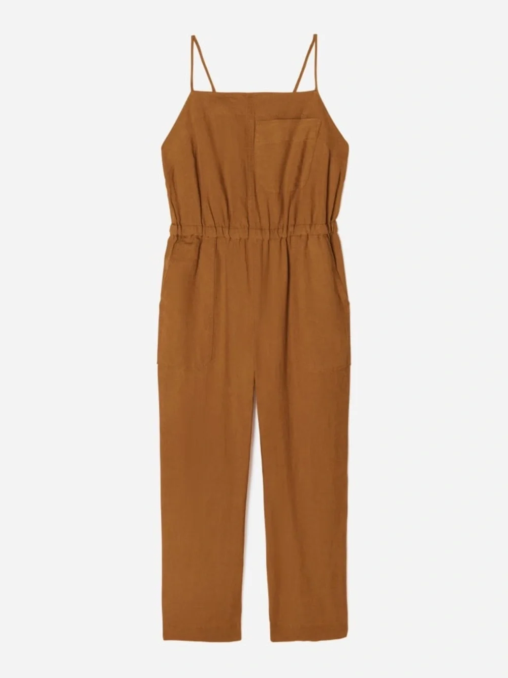 Everlane Linen Shoestring Jumpsuit in Tawny Brown size Medium. New without tag
